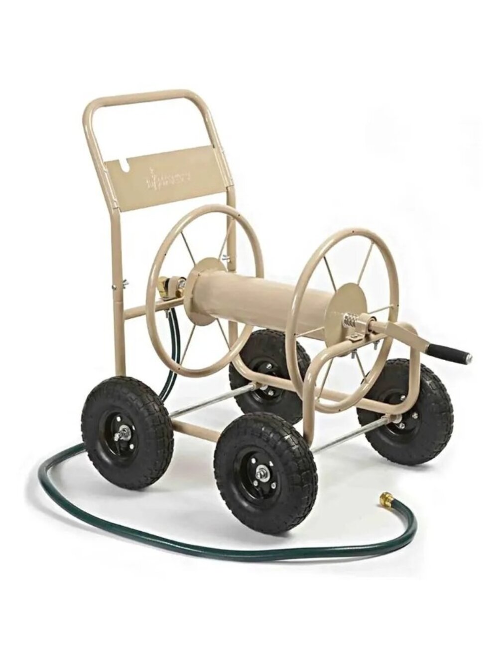A.M. Leonard HW300 300' 4-Wheel Garden Hose Reel Cart Wagon Pneumatic Tires
